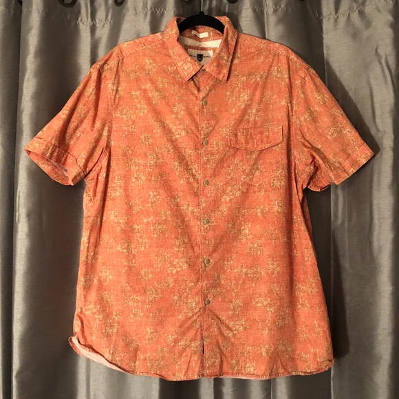 BlackBrown1826 Orange Floral Short Sleeve Shirt XL - Picture 1 of 4